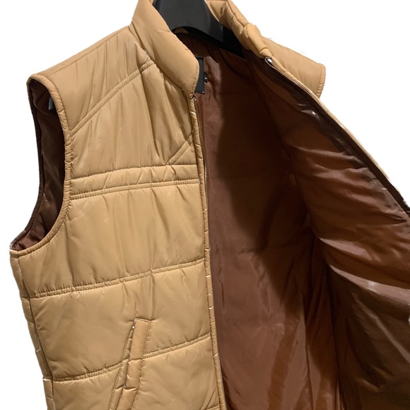 Tan Puffer Vest - Picture 4 of 6